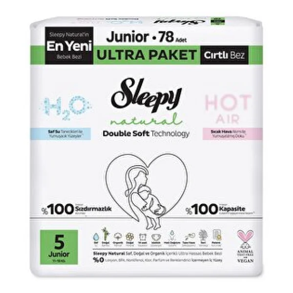 Sleepy Natural 5 Numara Junior 78'li Bebek Bezi - Görsel 3