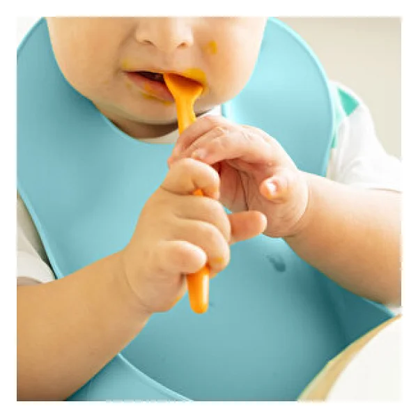 Wee Baby Nanninom Mavi Silikon Mama Önlüğü - Görsel 5