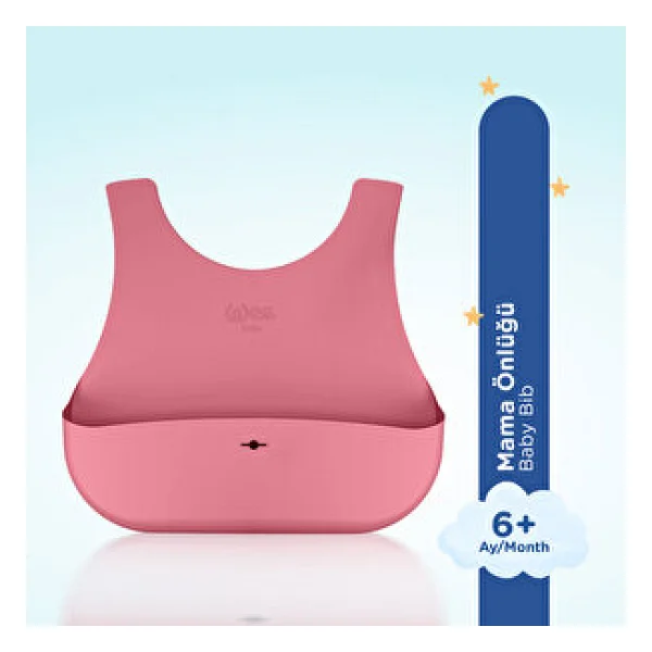 Wee Baby Nanninom Pembe Silikon Mama Önlüğü - Görsel 2