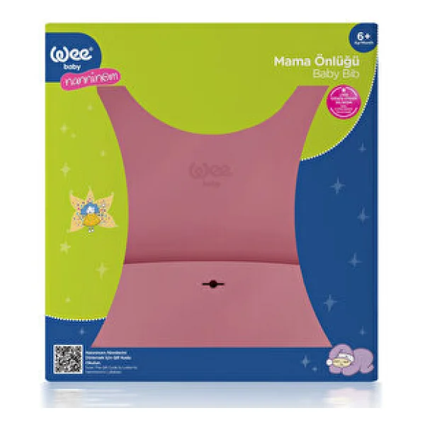 Wee Baby Nanninom Pembe Silikon Mama Önlüğü - Görsel 4