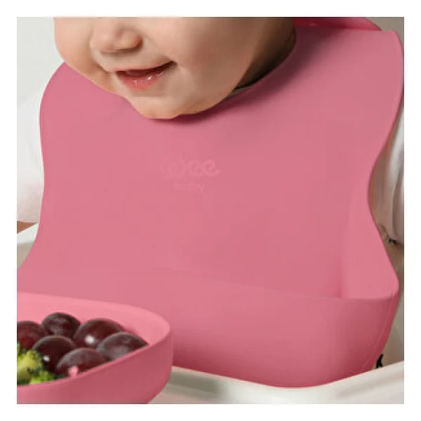 Wee Baby Nanninom Pembe Silikon Mama Önlüğü - Görsel 5