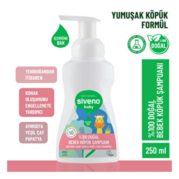 Siveno Doğal Bebek Köpük Şampuanı 250 Ml - Görsel 2