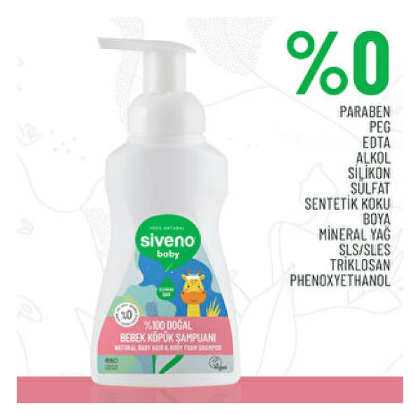 Siveno Doğal Bebek Köpük Şampuanı 250 Ml - Görsel 4