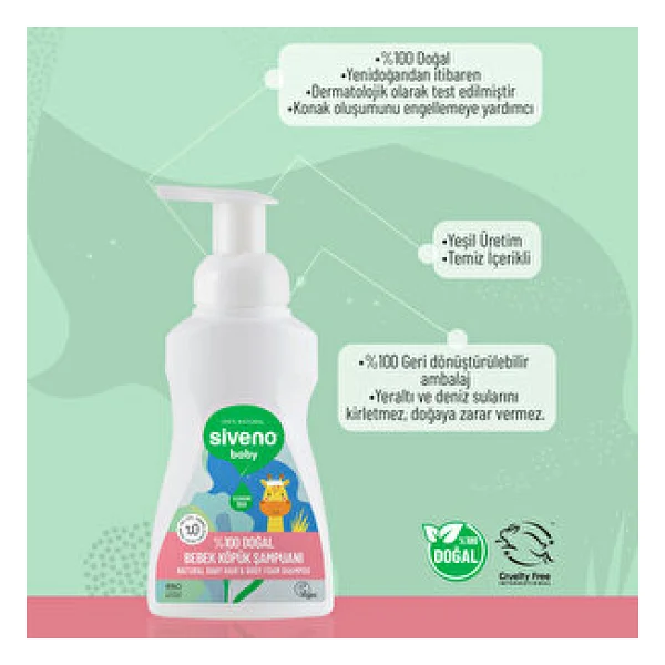 Siveno Doğal Bebek Köpük Şampuanı 250 Ml - Görsel 6