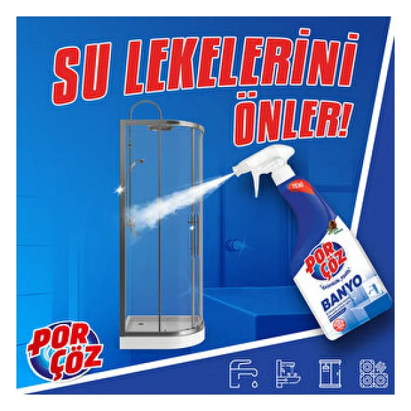 Porçöz Banyo Temizleyici Sprey 750 Ml - Görsel 4
