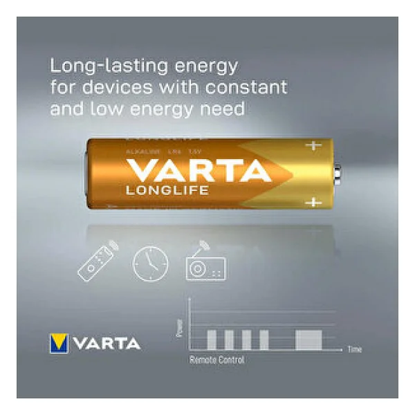 Varta Longlife 10'lu Alkalin Aa Kalem Pil - Görsel 4