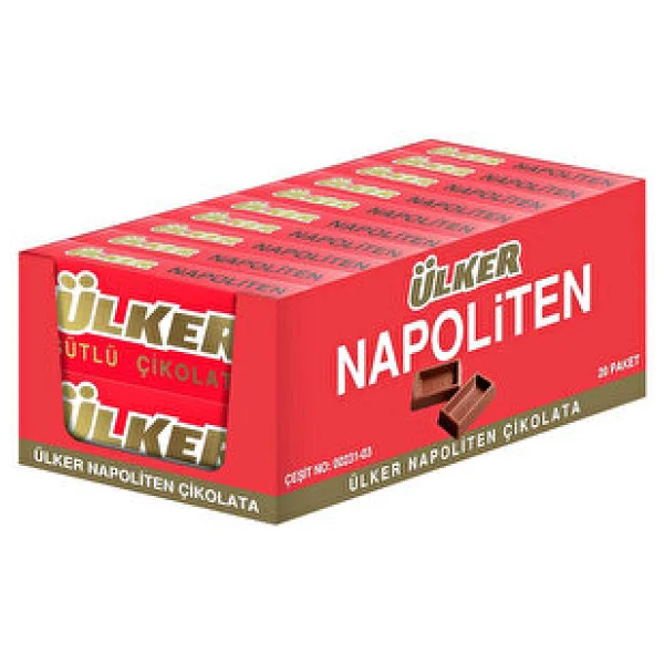 Ülker Napoliten Sütlü Çikolata 33 Gr 20'li - Görsel 3