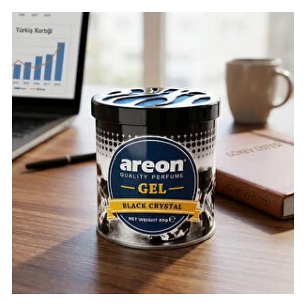 Areon Gel Can Black Crystal Bardaklık Oto Kokusu - Görsel 3