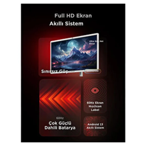 Rampage 32 inç 80 Ekran Full HD IPS Android 13.0 Dokunmatik Smart Taşınabilir Monitör - Görsel 10