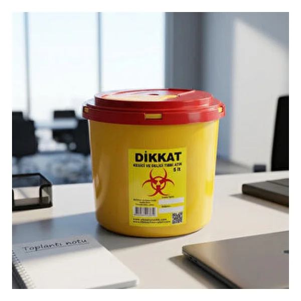 Ceyhanlar Tıbbi Atık Kovası 5 Lt - Görsel 3