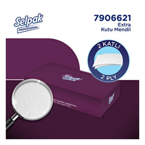 Selpak Professional Extra Kutu Mendil 80'li - Görsel 3