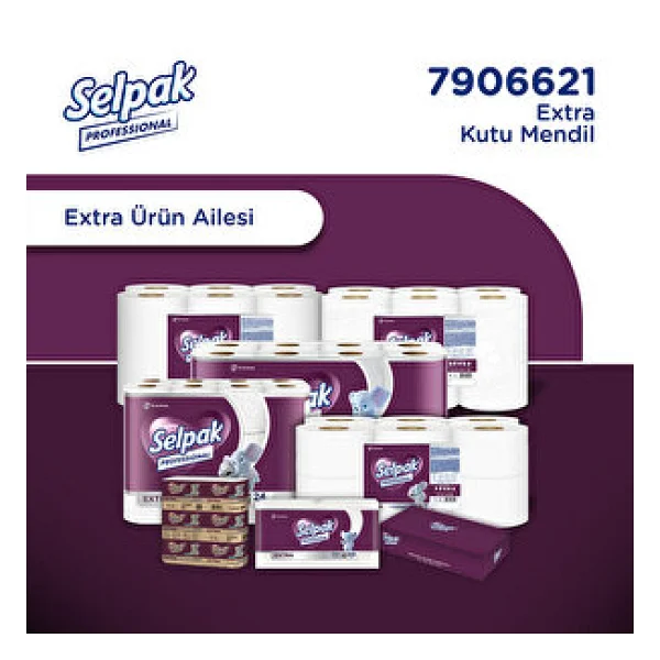 Selpak Professional Extra Kutu Mendil 80'li - Görsel 7