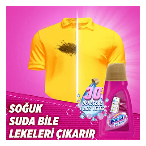Vanish Kosla Multipower Gold Renkliler İçin Leke Çıkarıcı Ve Deterjan Güçlendirici 1 Lt - Görsel 3