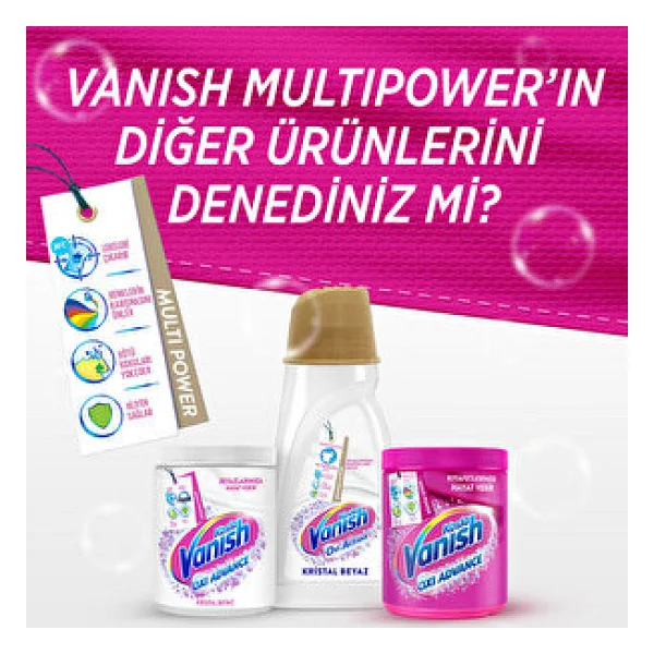 Vanish Kosla Multipower Gold Renkliler İçin Leke Çıkarıcı Ve Deterjan Güçlendirici 1 Lt - Görsel 5