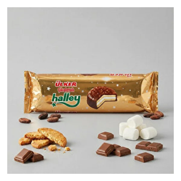 Ülker Halley Çikolata Kaplı Bisküvi 240 Gr - Görsel 6