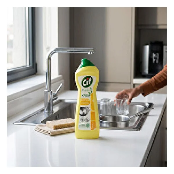 Cif Cleanboost Krem Limon Yüzey Temizleyici 750 Ml - Görsel 2