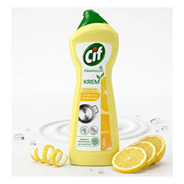 Cif Cleanboost Krem Limon Yüzey Temizleyici 750 Ml - Görsel 6