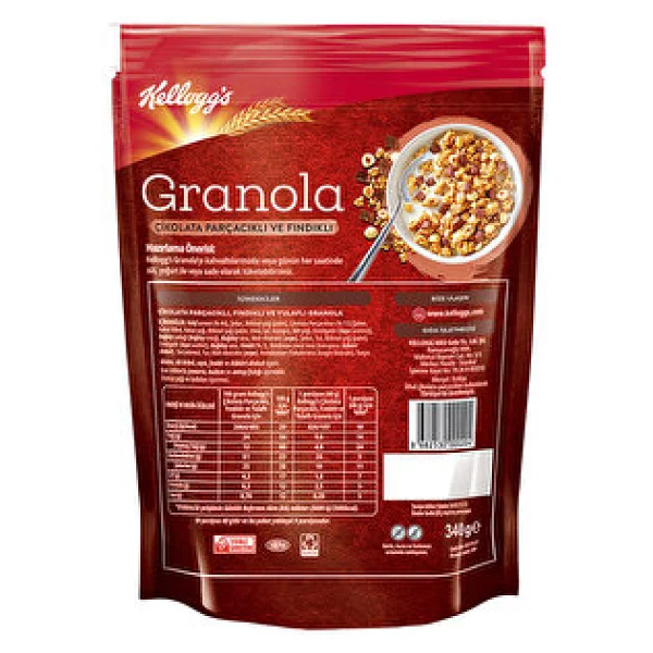 Kellogg's Çikolata Parçalı Ve Fındıklı Granola 340 Gr - Görsel 4
