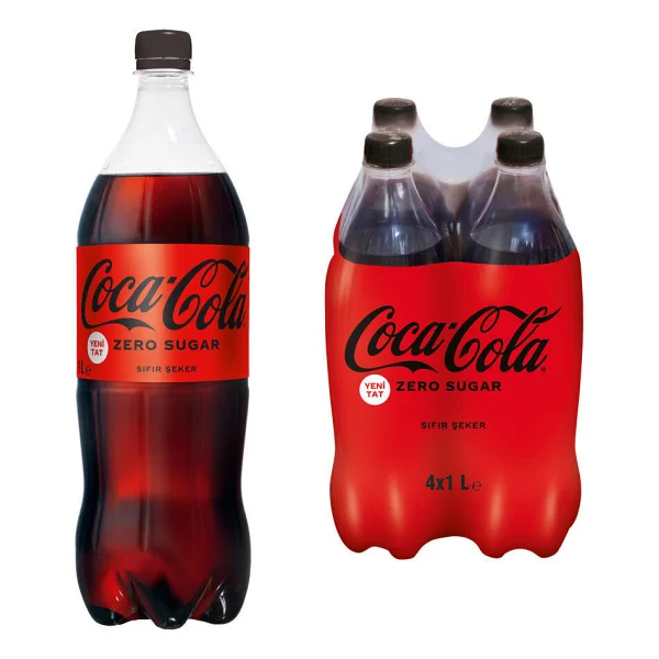 Coca Cola Zero Sugar 1 Lt 4'lü - Görsel 4