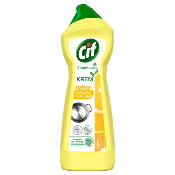 Cif Cleanboost Krem Limon Yüzey Temizleyici 750 Ml - Görsel 8