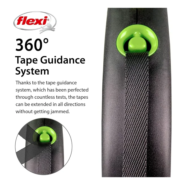 Flexi Black Desing Large 5 M Şerit Yeşil Otomatik Köpek Gezdirme Tasması - Görsel 10