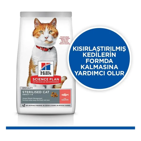Hill's Somonlu 3 Kg Kısırlaştırılmış Yetişkin Kedi Maması - Görsel 5
