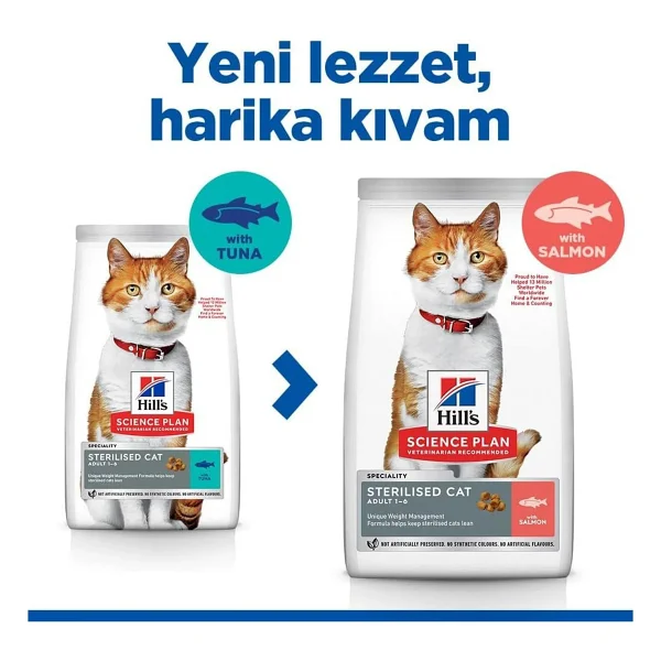 Hill's Somonlu 3 Kg Kısırlaştırılmış Yetişkin Kedi Maması - Görsel 7