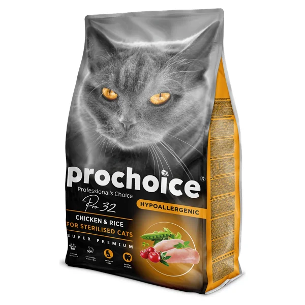 Prochoice Pro 32 Sterilised Tavuklu 2 Kg Kısırlaştırılmış Yetişkin Kedi Maması - Görsel 9