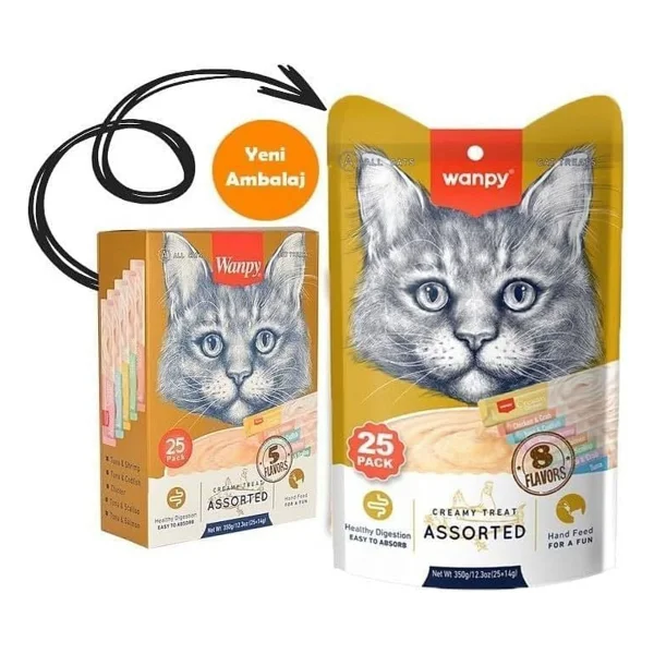 Wanpy 25x14 Gr Krema Kedi Ödül Maması - Görsel 6