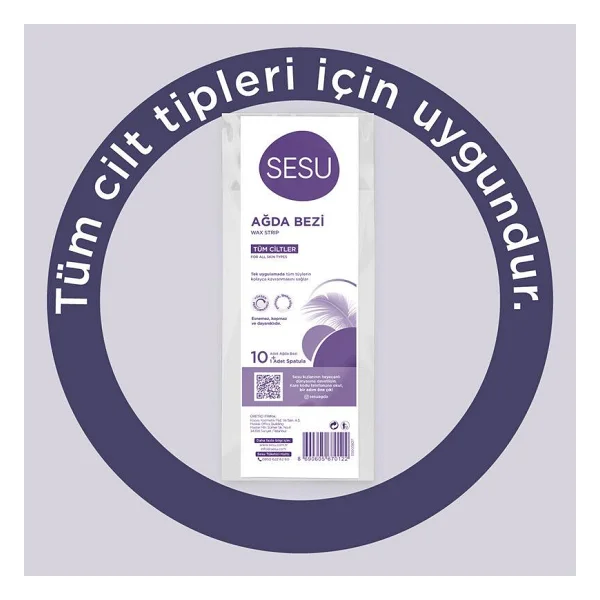 Sesu Ağda Bezi 10'lu + Spatula - Görsel 2