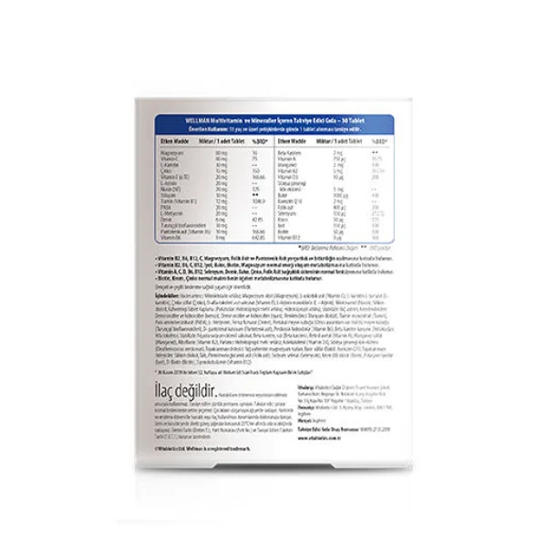 Vitabiotics Wellman Erkek için 30 Tablet - Görsel 2