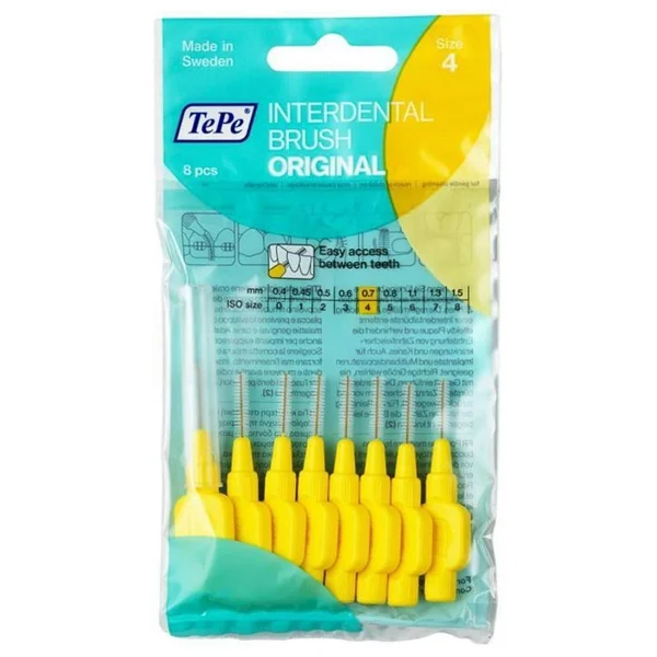 Tepe Original Sarı ISO 4 0.7 mm 8'li Arayüz Fırçası