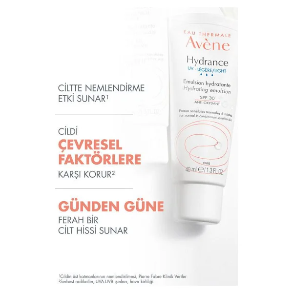 Avene Hydrance Uv Light Spf 30 40 Ml Nemlendirici Krem - Görsel 5
