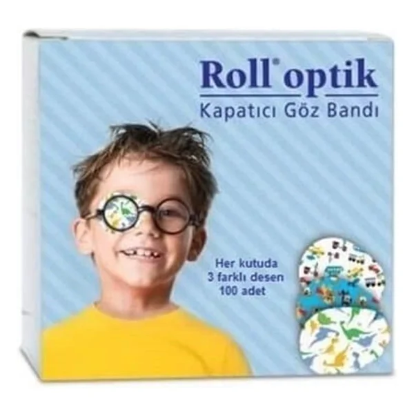Roll Optik 3 Desenli 100'lü Erkek Çocuk Göz Kapama Bandı - Görsel 3