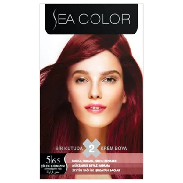Sea Color 5.65 Çilek Kırmızısı Saç Boyası - Görsel 2
