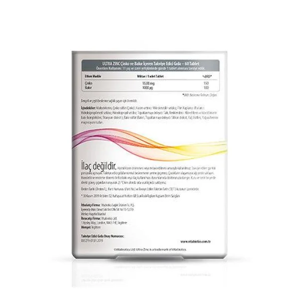 Vitabiotics Ultra Zinc 15 mg 60 Tablet - Görsel 2