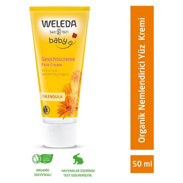 Weleda Calendula Organik Bebek Yüz Kremi 50 ml - Görsel 4