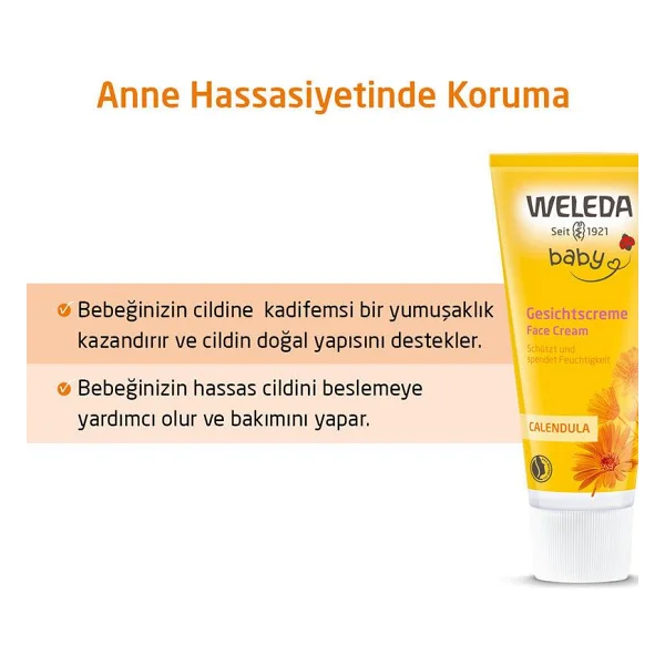 Weleda Calendula Organik Bebek Yüz Kremi 50 ml - Görsel 5