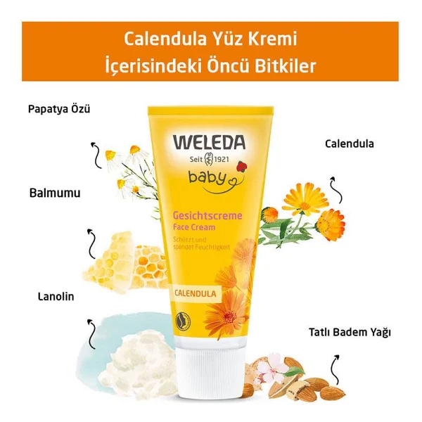Weleda Calendula Organik Bebek Yüz Kremi 50 ml - Görsel 6