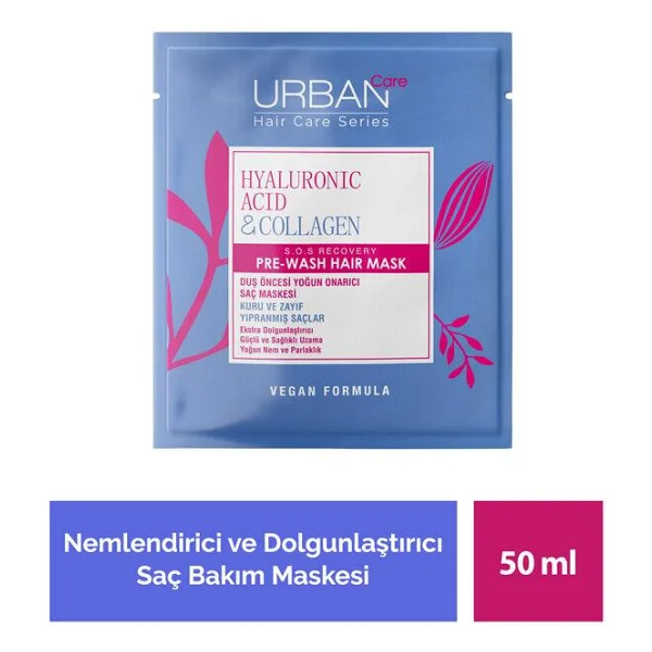 Urban Care Hyaluronic Acid & Collagen Duş Öncesi Saç Bakım Maskesi 50 Ml - Görsel 7