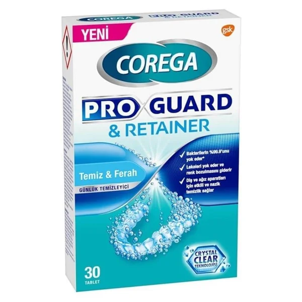 Corega Proguard & Retainer 30'lu Protez Temizleme Tableti - Görsel 4