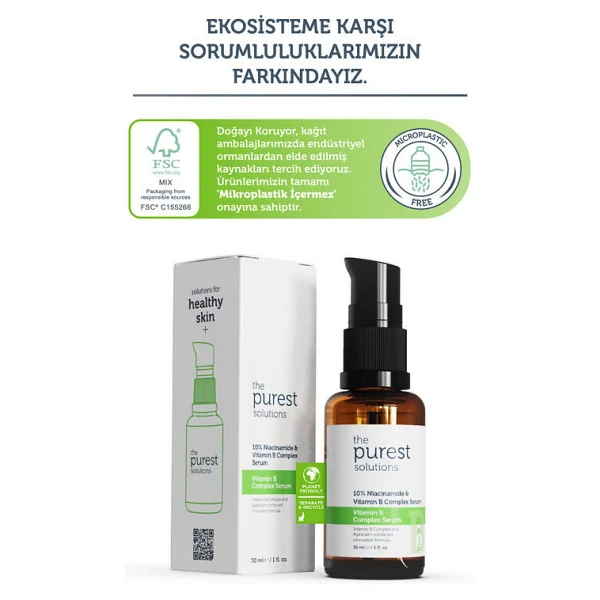 The Purest Solutions Vita-B Complex Niacinamide 10% Yatıştırıcı Yüz Serumu 30 Ml - Görsel 4