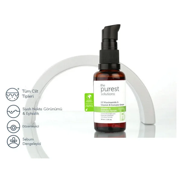 The Purest Solutions Vita-B Complex Niacinamide 10% Yatıştırıcı Yüz Serumu 30 Ml - Görsel 8