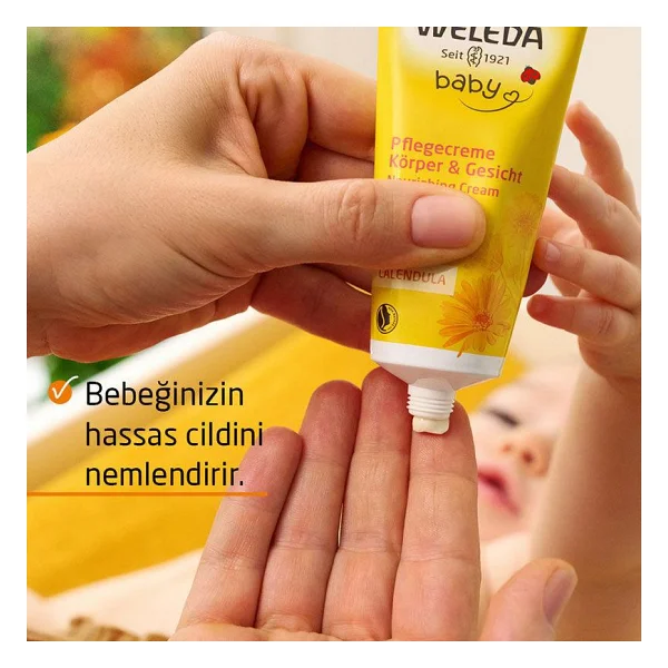 Weleda Baby Calendula Organik Nemlendirici Vücut Kremi 75ml - Görsel 3
