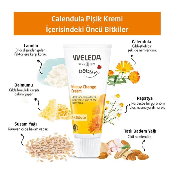 Weleda Calendula Organik Pişik Kremi 75 Ml - Görsel 10