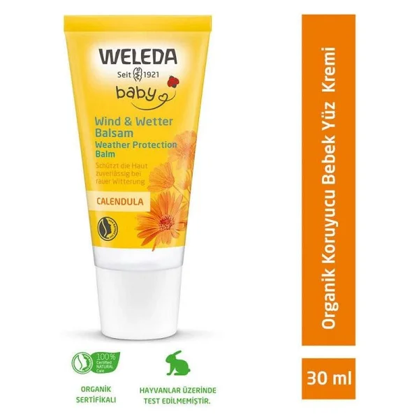 Weleda Baby Calendula Koruyucu Organik Yüz Kremi 30 Ml - Görsel 2