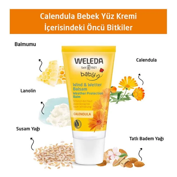 Weleda Baby Calendula Koruyucu Organik Yüz Kremi 30 Ml - Görsel 4