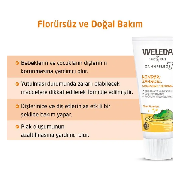 Weleda Organik Bebek ve Çocuklar için 50 ml Diş Macunu - Görsel 3