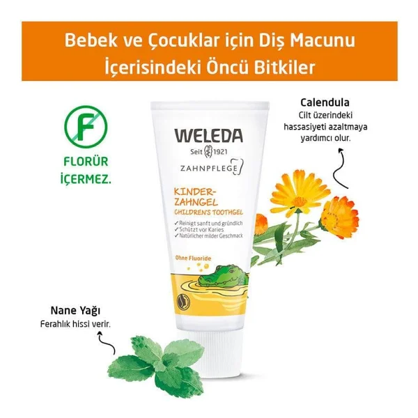 Weleda Organik Bebek ve Çocuklar için 50 ml Diş Macunu - Görsel 4