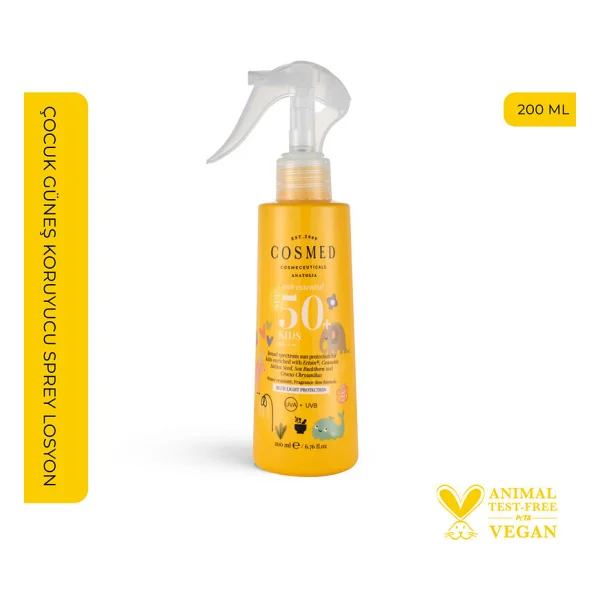 Cosmed Sun Essential 200 Ml 50 Faktör Çocuk Güneş Spreyi - Görsel 5